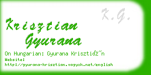 krisztian gyurana business card